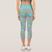 Leggings Capri Capris Turquoise et violet (Verso)