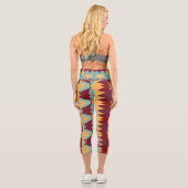 Leggings Capri Capris, un motif de tissu tendance multicolore des (Verso)