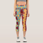 Leggings Capri Capris, un motif de tissu tendance multicolore des (Recto)