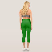 Leggings Capri Capris Vert Haut Taille (Verso)