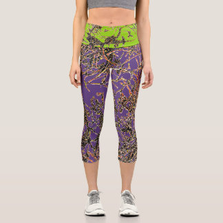 Leggings Capri CAPRIS VIBRATIEUX en PURPLE/BRAT