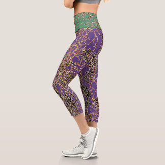 Leggings Capri CAPRIS VIBRATIEUX en PURPLE/GREEN
