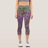 Leggings Capri CAPRIS VIBRATIEUX en PURPLE/GREEN (Recto)