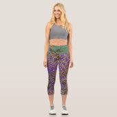 Leggings Capri CAPRIS VIBRATIEUX en PURPLE/GREEN (Recto)