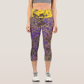 Leggings Capri CAPRIS VIBRATIEUX en PURPLE/OR (Recto)