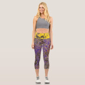 Leggings Capri CAPRIS VIBRATIEUX en PURPLE/OR (Recto)