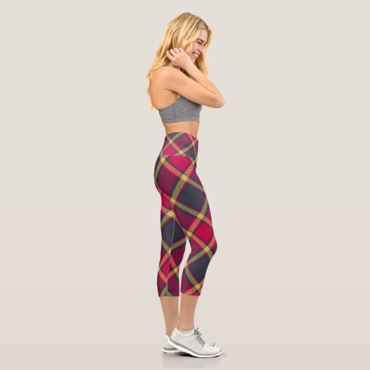 Leggings Capri Capris - Yoga Scottish Tartan (Droite)