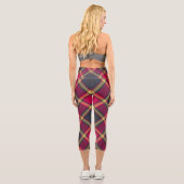 Leggings Capri Capris - Yoga Scottish Tartan (Verso)