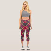 Leggings Capri Capris - Yoga Scottish Tartan (Recto)