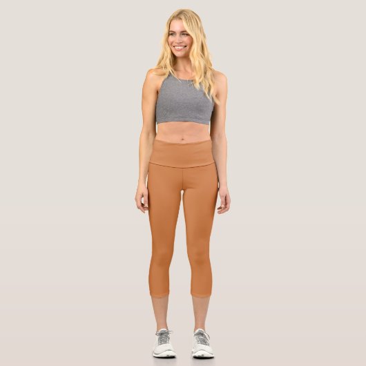 Leggings Capri Caramel Solid Couleur Plaine Inde (Recto)