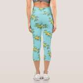 Leggings Capri Caricature amusante de dragon de mer feuillu (Verso)