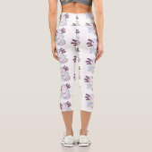 Leggings Capri Caricature axolotl rose adorable (Verso)