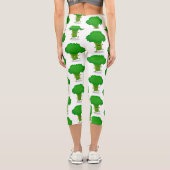 Leggings Capri Caricature de brocoli dansant Cute kawaii (Verso)