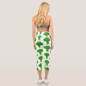 Leggings Capri Caricature de brocoli dansant Cute kawaii (Verso)