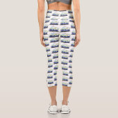 Leggings Capri Caricature de camion de glace joli (Verso)