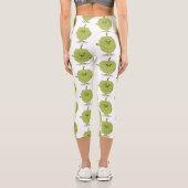 Leggings Capri Caricature de chérimoya à la crème anglaise (Verso)