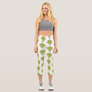 Leggings Capri Caricature de chérimoya à la crème anglaise