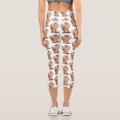 Leggings Capri Caricature de chipmunk à grosses joues mignonnes (Verso)