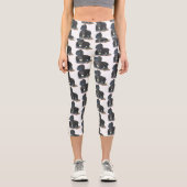 Leggings Capri Caricature de gros gorilles joyeux (Recto)