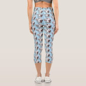Leggings Capri Caricature de kookaburra drôle et drôle (Verso)
