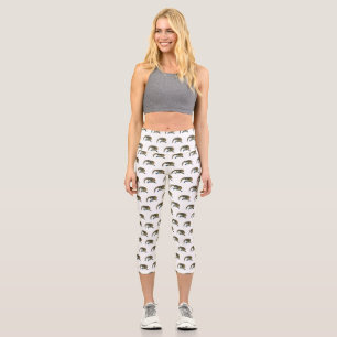 Leggings Capri Caricature en bleu