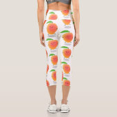 Leggings Capri Caricature jaune mangue mignonne (Verso)