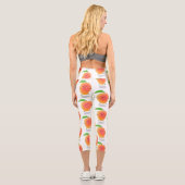 Leggings Capri Caricature jaune mangue mignonne (Verso)