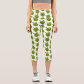 Leggings Capri Caricature joli et souriant de pastèque (Recto)