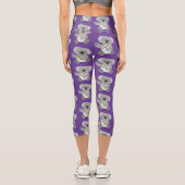 Leggings Capri Caricature joyeux koala agitant (Verso)