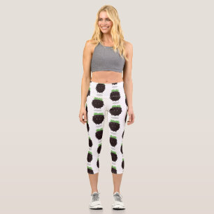 Leggings Capri Caricature mignonne de mûre mauve de mûre mûre mau