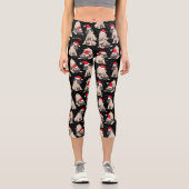 Leggings Capri Carlins en Santa Hats Motif de Noël (Recto)