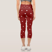 Leggings Capri Carmine Points rouges et blancs (Verso)