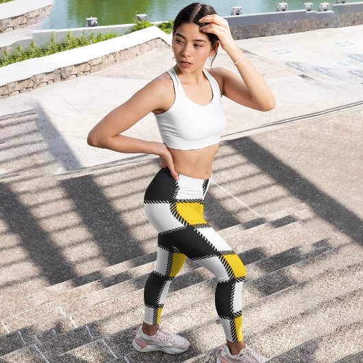 Leggings Capri Carré jaune
