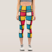 Leggings Capri Carré Plaid coloré (Recto)