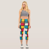 Leggings Capri Carré Plaid coloré (Recto)