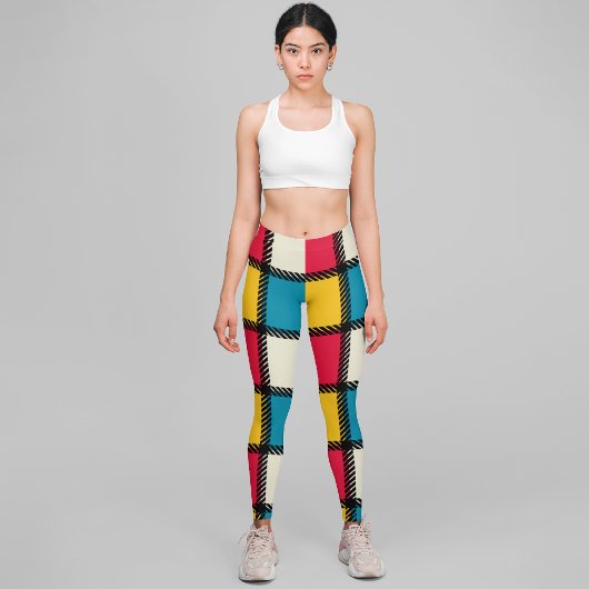 Leggings Capri Carré Plaid coloré