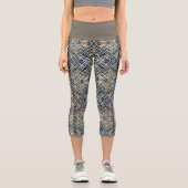 Leggings Capri carreau bleu (Recto)