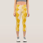 Leggings Capri Carreaux de céramique jaune (Recto)