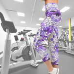 Leggings Capri Carreaux violets - mosaïque, style grec,<br><div class="desc">Mosaïque cool à la fois grecque ou espagnole - moderne et intemporelle ! Conçu pour vous par Marions Artwork.</div>