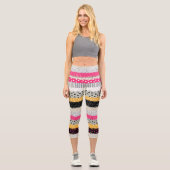 Leggings Capri Carrelage en Patchwork : Conception Versatile Sans (Recto)