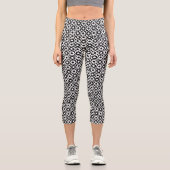 Leggings Capri Carrés d'alimentation des fleurs (Recto)