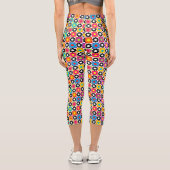 Leggings Capri Carrés Flower Power (Verso)