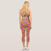 Leggings Capri Carrés Flower Power (Verso)
