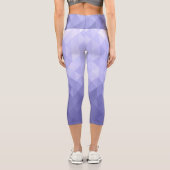Leggings Capri Carrés géométriques violets (Verso)