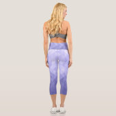 Leggings Capri Carrés géométriques violets (Verso)
