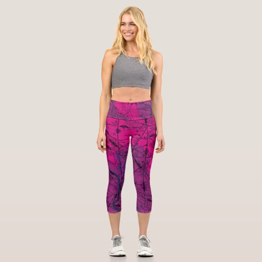 Leggings Capri Carte aérienne (Recto)