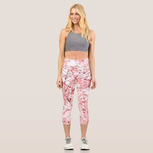 Leggings Capri Carte aérienne (Recto)