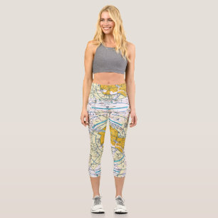 Leggings Capri Carte aérienne