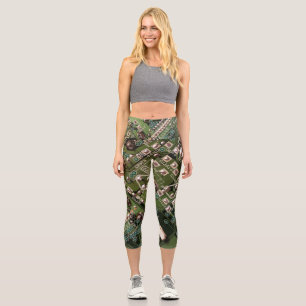 Leggings Capri Carte de circuit vert de l'Armée Camo haut-tour Ca