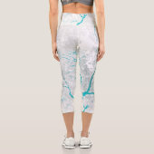Leggings Capri Carte des arbres 3 (Verso)